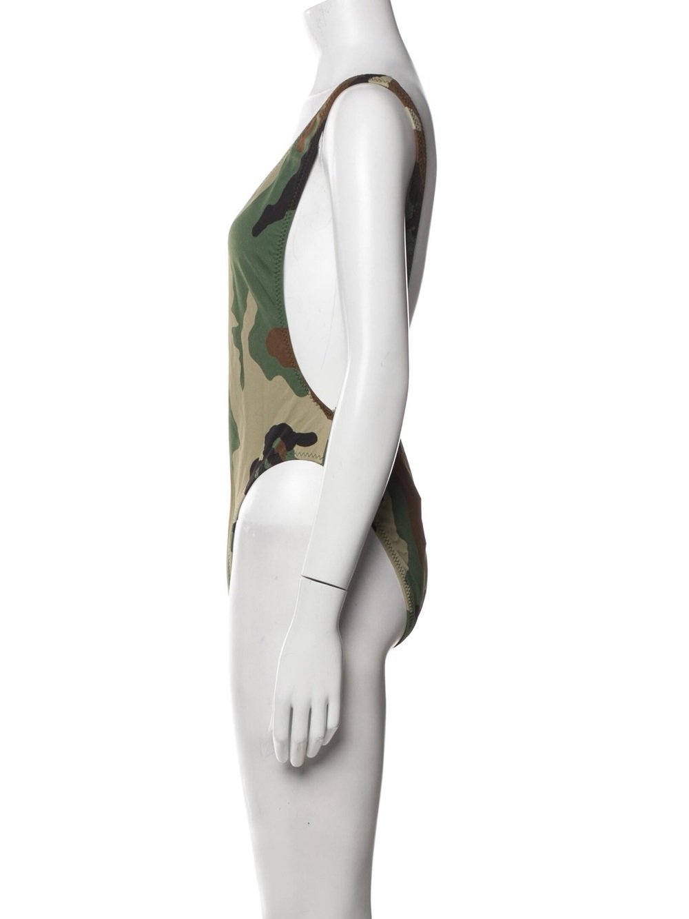 Norma Kamali Marissa Camouflage One-Piece Swimsuit - Picture 2 of 9
